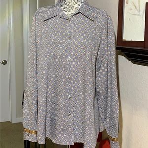 FoxCroft wrinkle free shaped fit Plus Size 24W